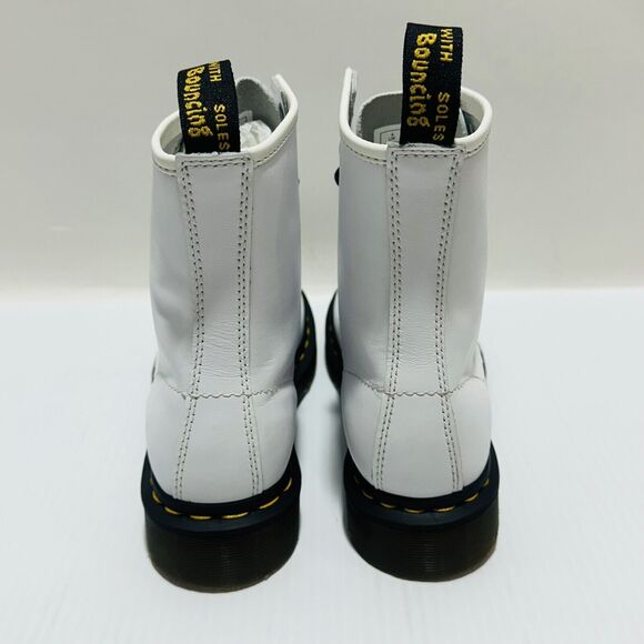 Dr. Martens 1460 Softy T Women 6 Combat Boots White Leather Block Heel NIB $170 - Picture 9 of 15